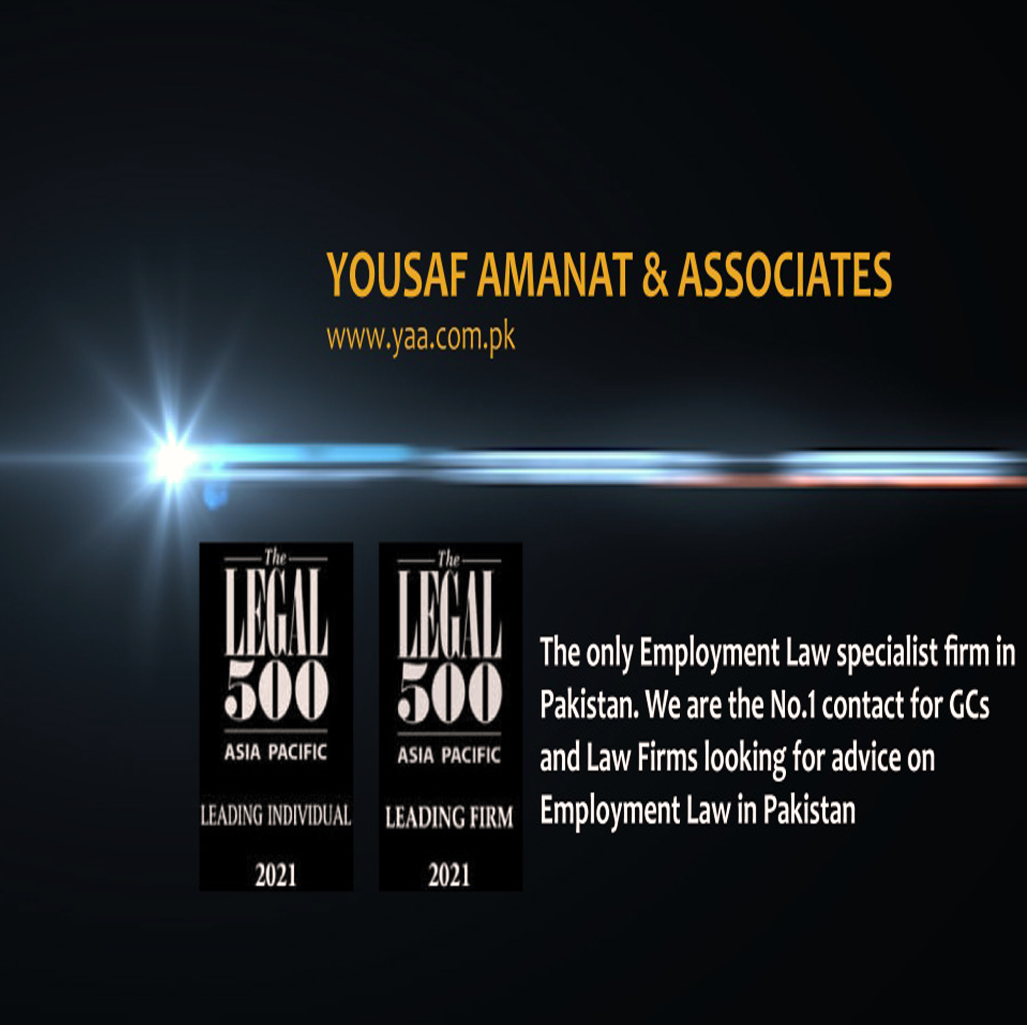 LEGAL 500: TIER 01 FIRM AND LEADING INVIDUAL LAWYER IN EMPLOYMENT LAW